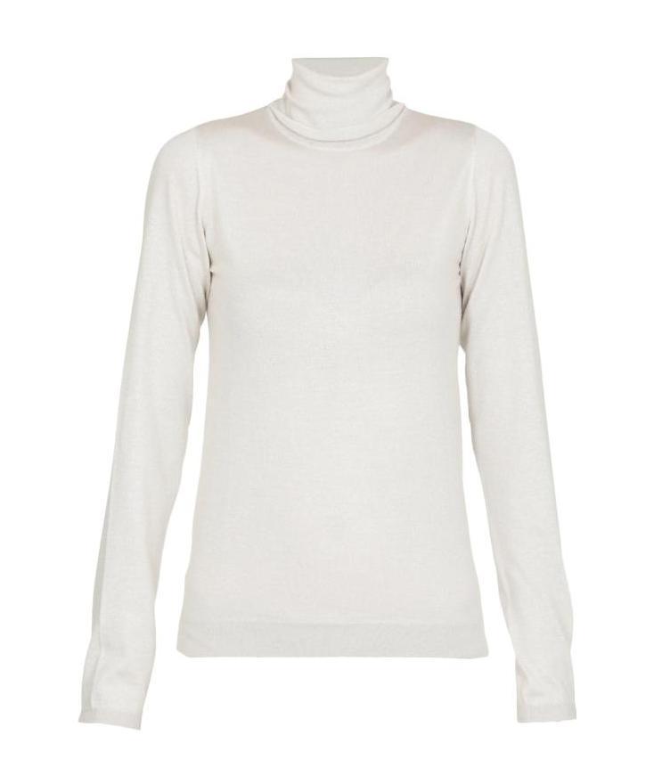 Brunello Cucinelli Turtleneck Jumper In White