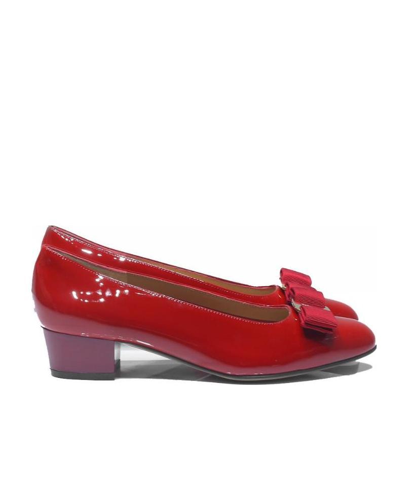 Ferragamo Bow-tie High Heels In Red
