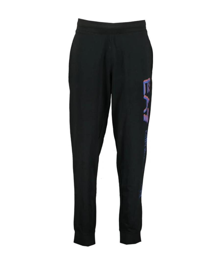 Ea7 Logo Sweatpants In Black