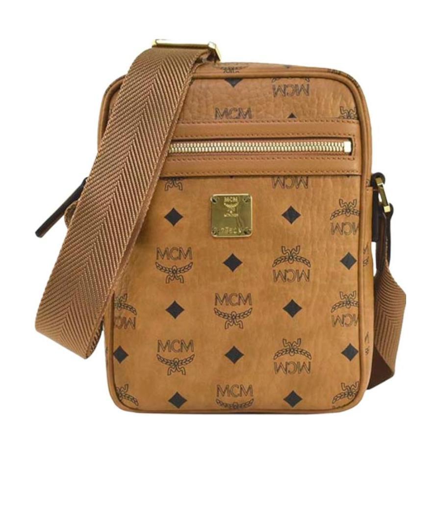 Mcm Logo Letter Shoulder Bag In Brown