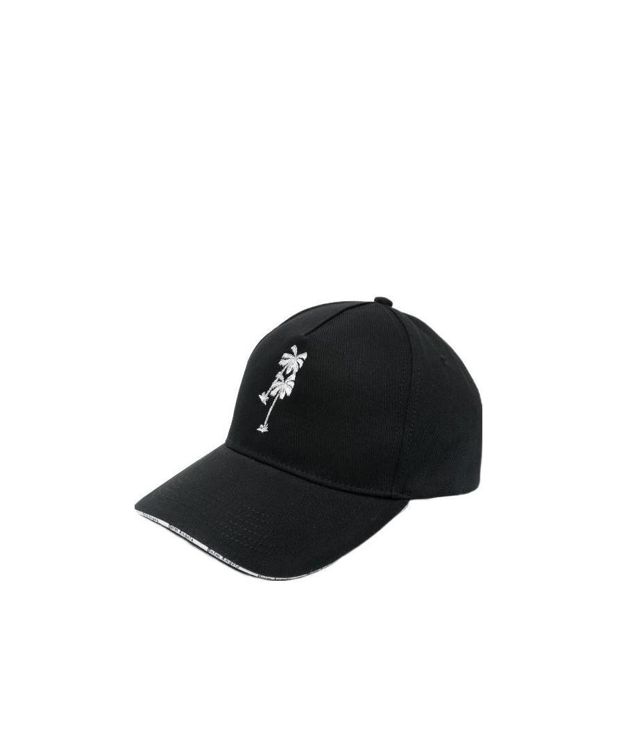 Palm Angels Palm Tree-embroidered Baseball Cap In Black