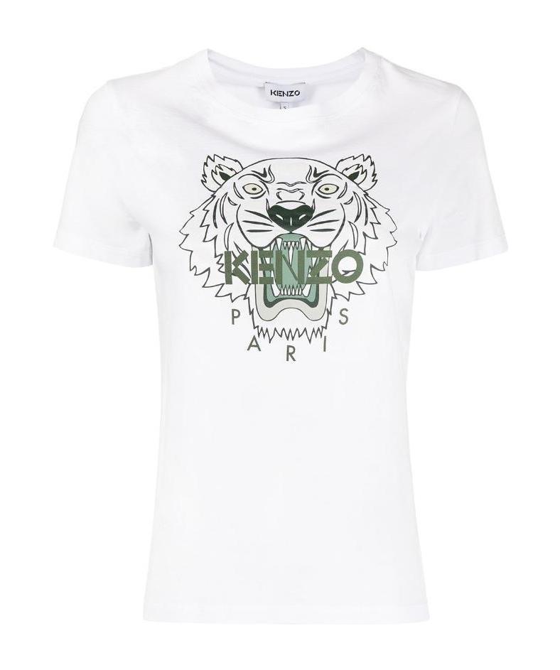Kenzo T-shirt With Round Neck And Short Sleeves In White