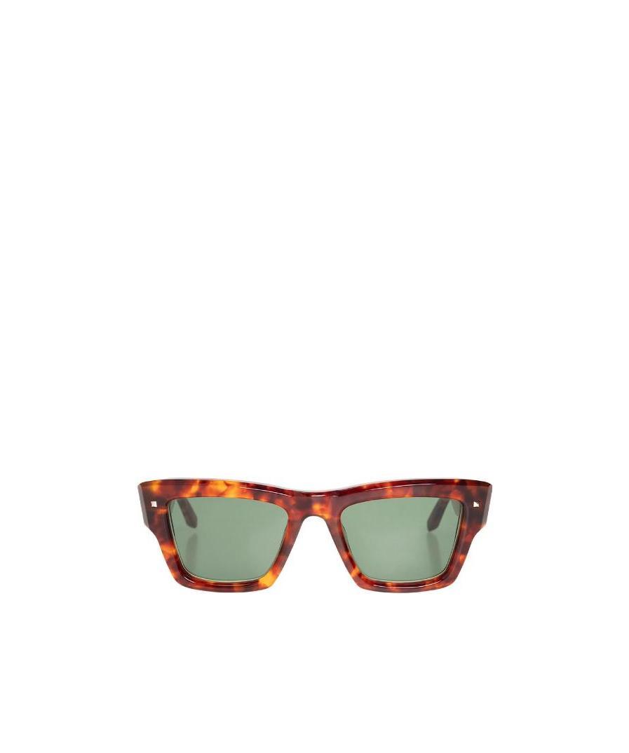 Valentino Eyewear Square Frame Sunglasses In Green