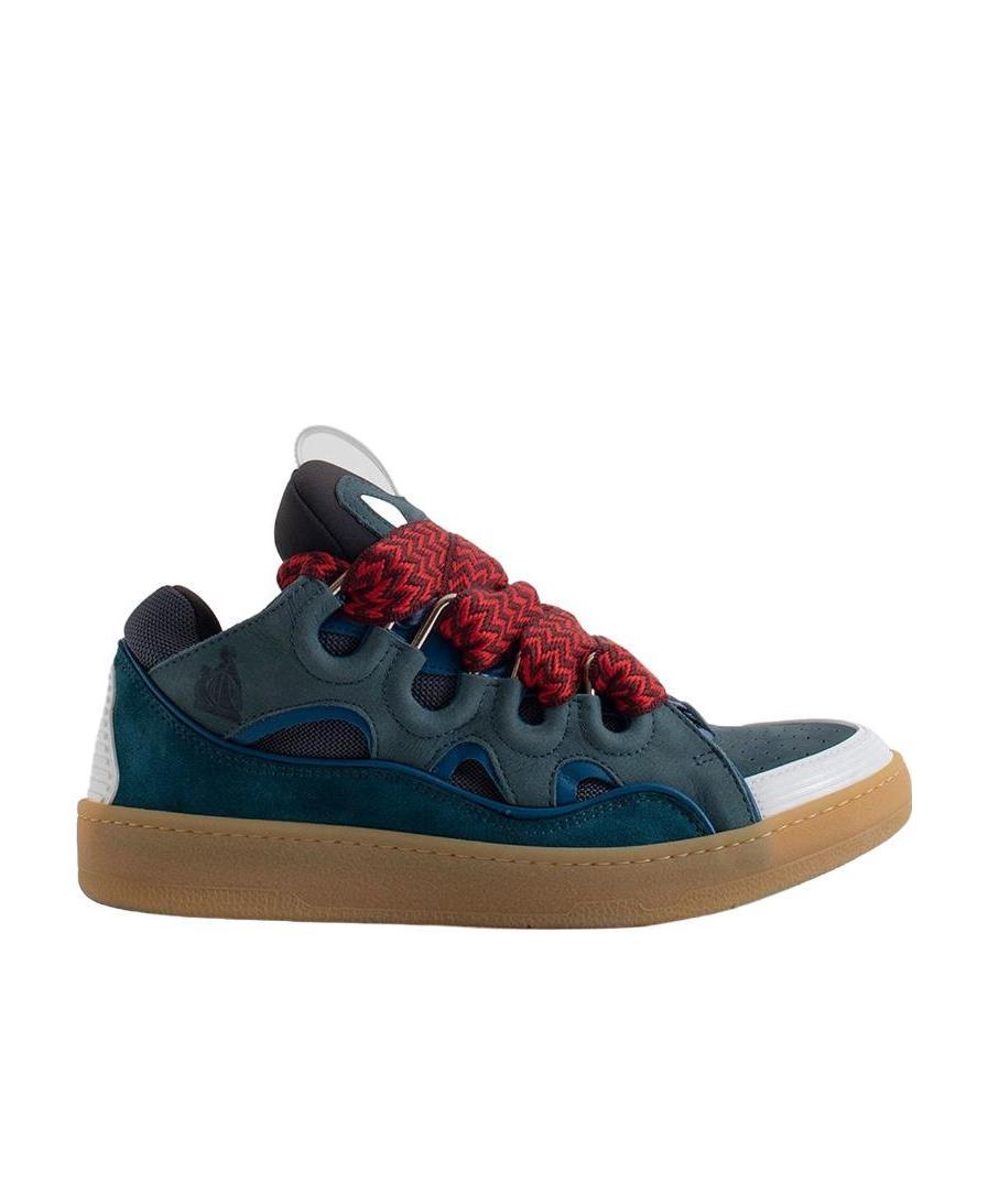 Lanvin Logo-patch Low-top Sneakers In Green