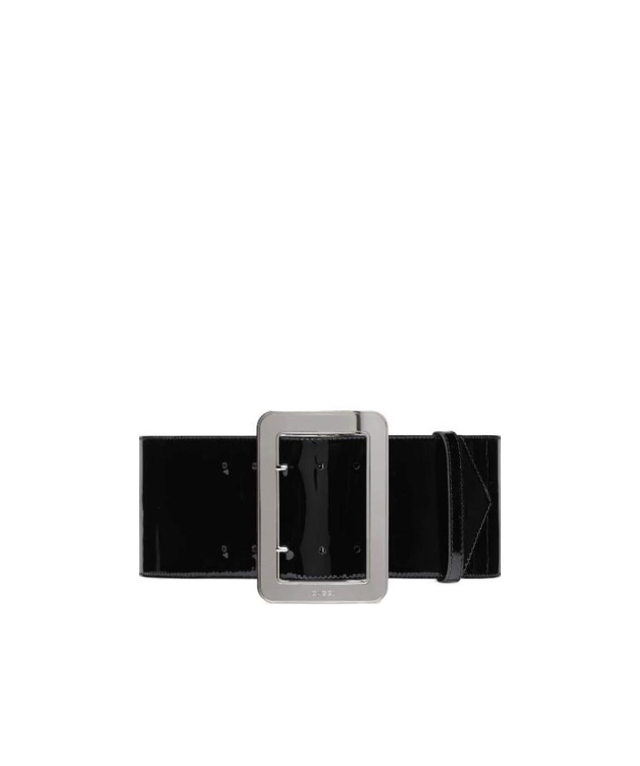 Gucci Wide Patent-leather Belt In Black