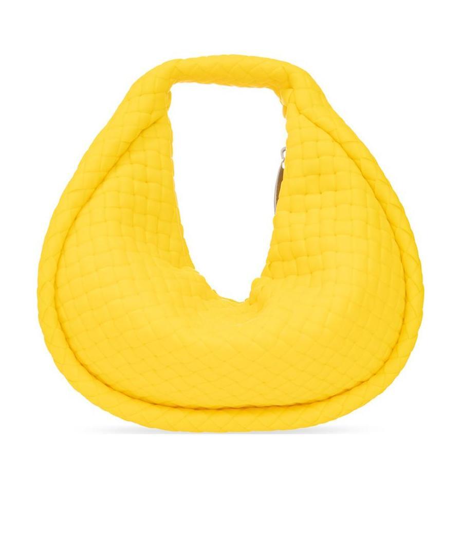 Bottega Veneta Jodie Intrecciato Rubber Tote Bag In Yellow