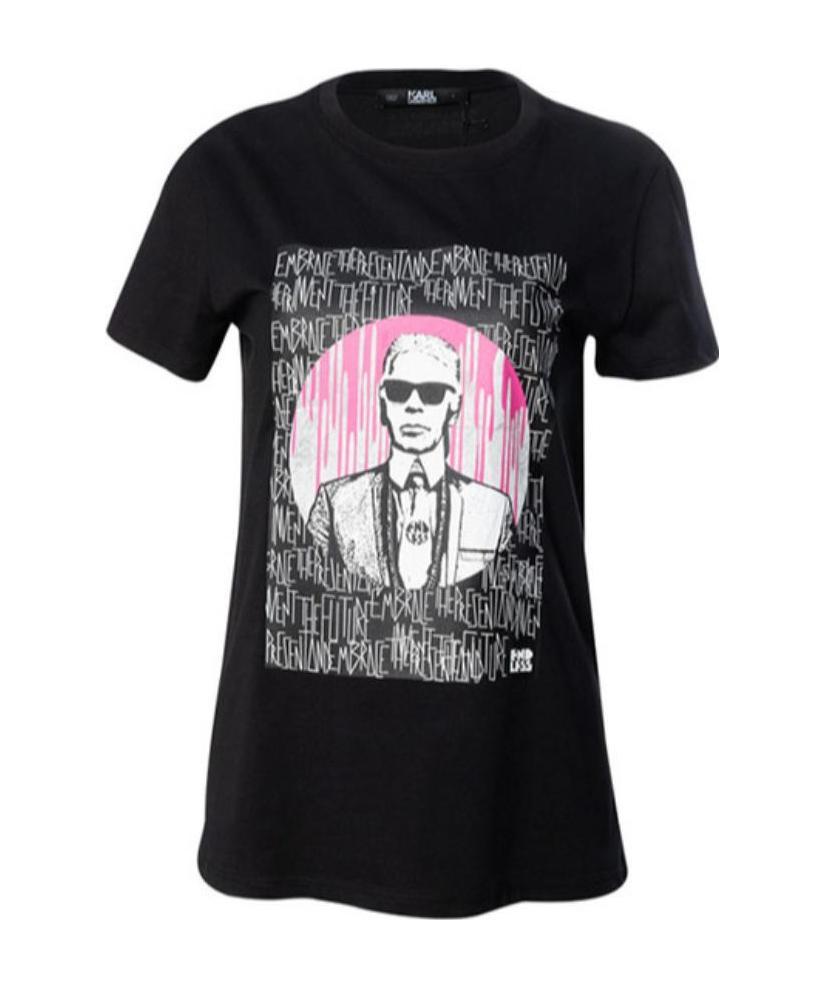 Karl Lagerfeld Logo T-shirt In Black