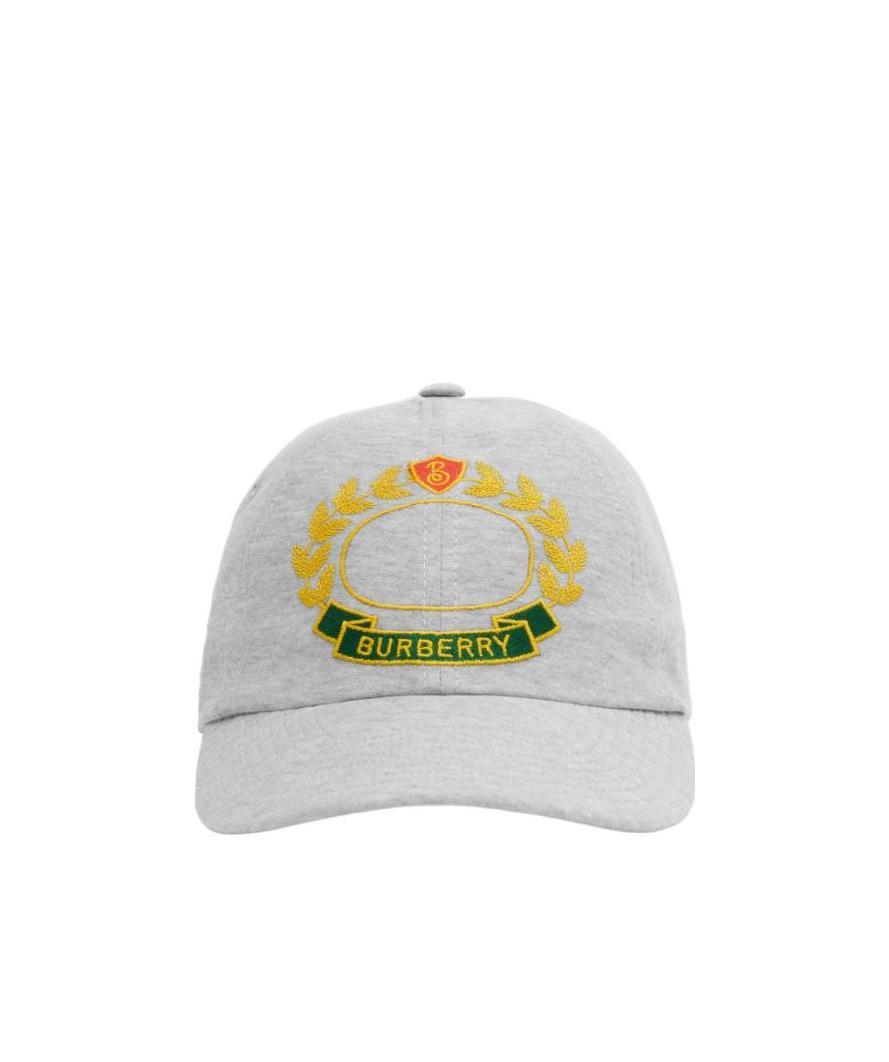 Burberry Oak Leaf Crest Baseball Cap In Gray