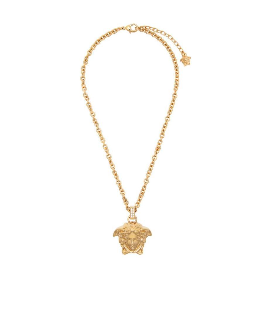 Versace Jellyfish Necklace With Crystals Accessories In Gold
