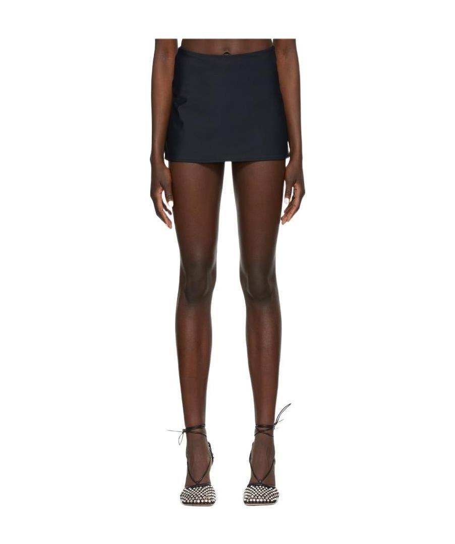 Danielle Guizio Micro Mini Fitted Skirt In Brown