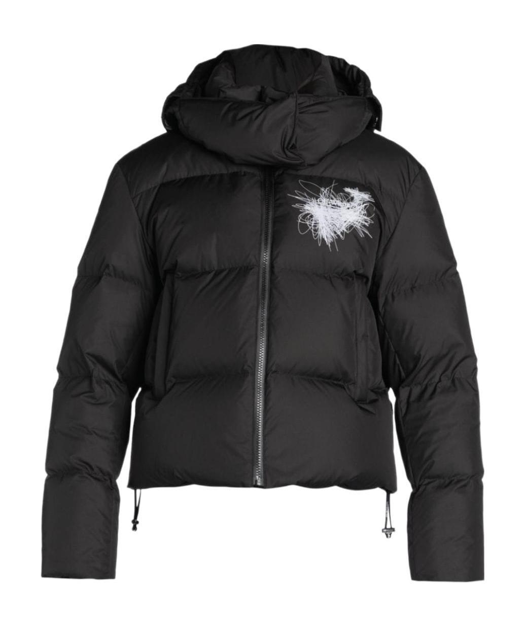 Off-white Pen Arrows Puffer Jacket In Black
