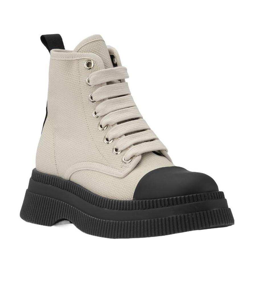 Ganni Creepers Creepers Textile Lace Up Boot