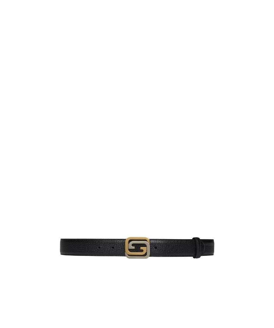Gucci Interlocking G Buckle Belt In Black
