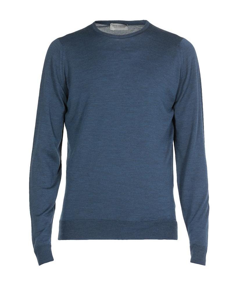 John Smedley Crew-neck Jumper In Blue