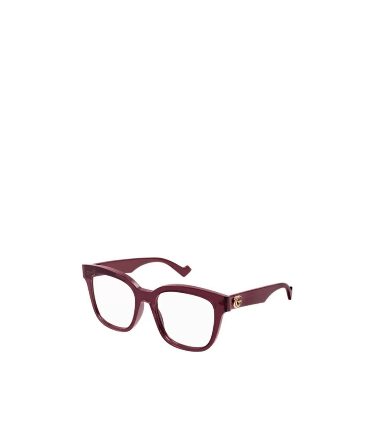 Gucci Square-frame Clear Glasses In Red