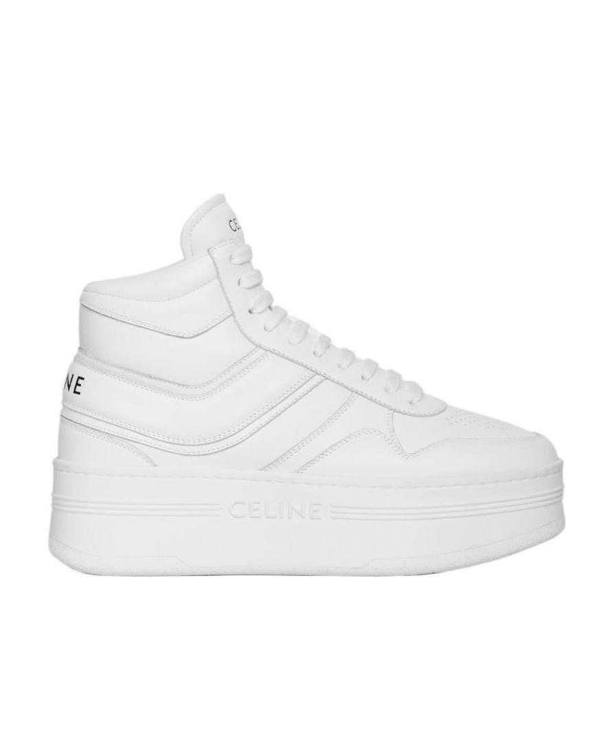 Celine Platform High-top Sneakers In White