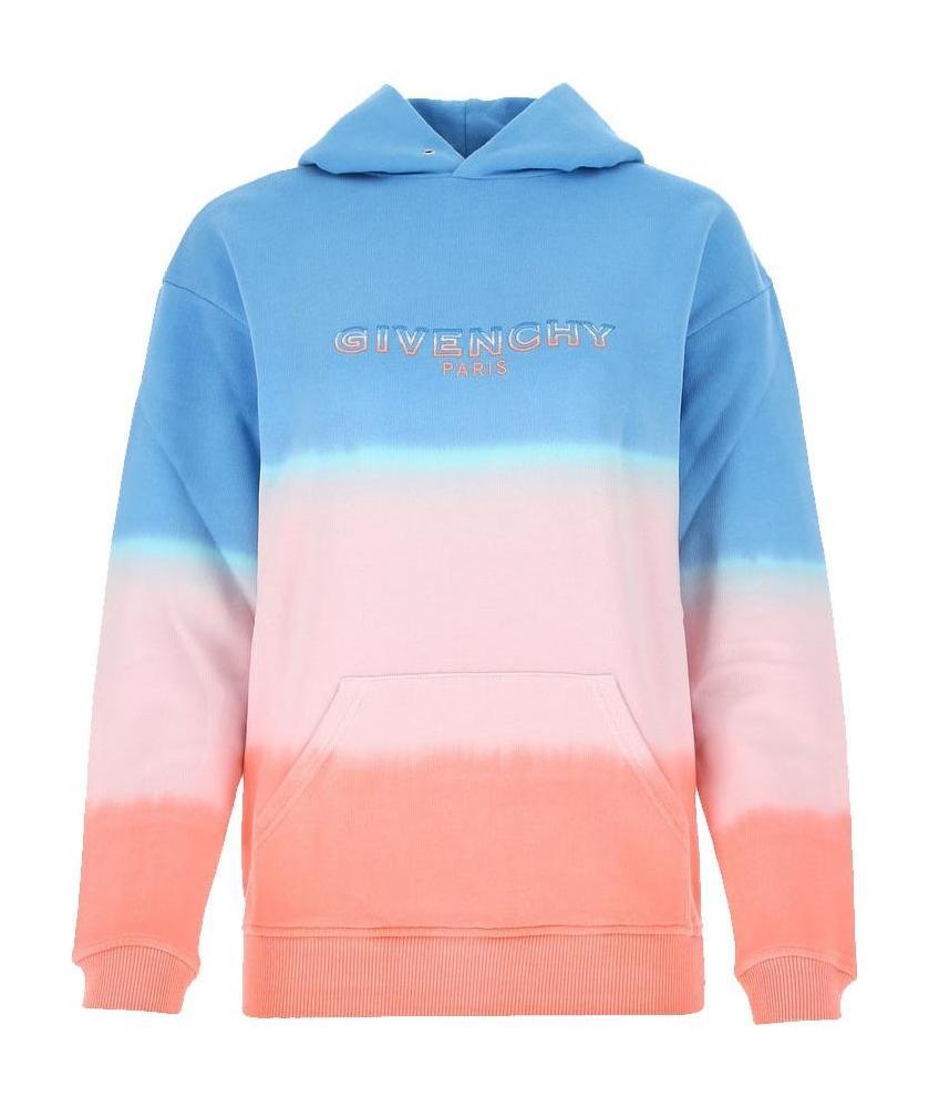 Givenchy Tie-dye Logo Hoodie In Pink