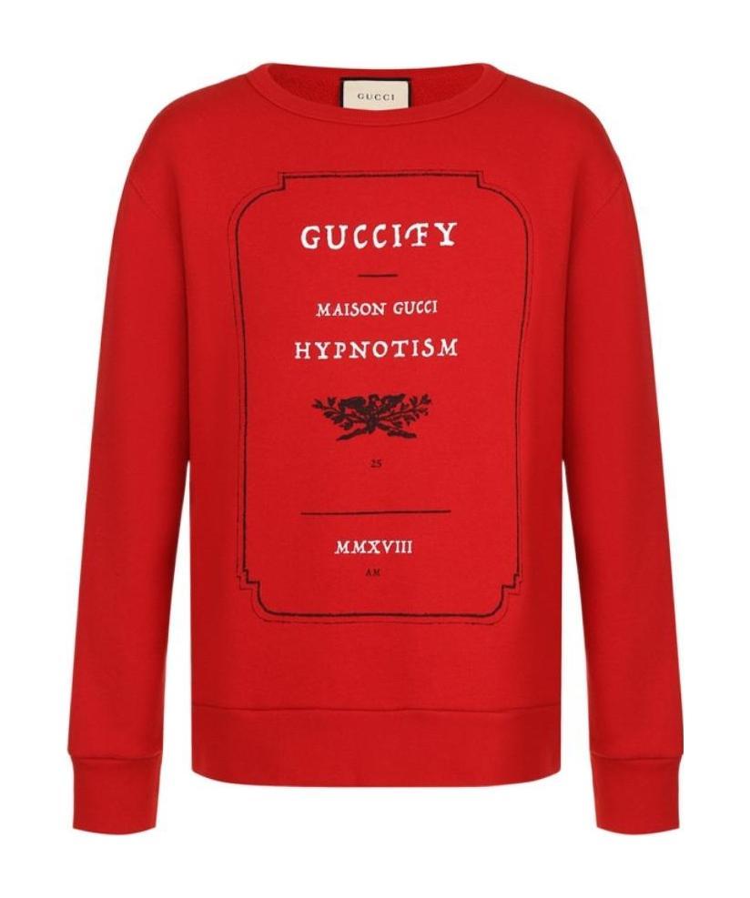 Gucci Printed Sweater In Red