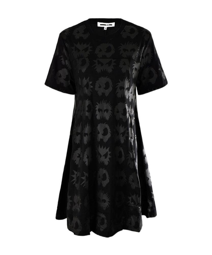 Mcq By Alexander Mcqueen Pattern Dress In Burgundy