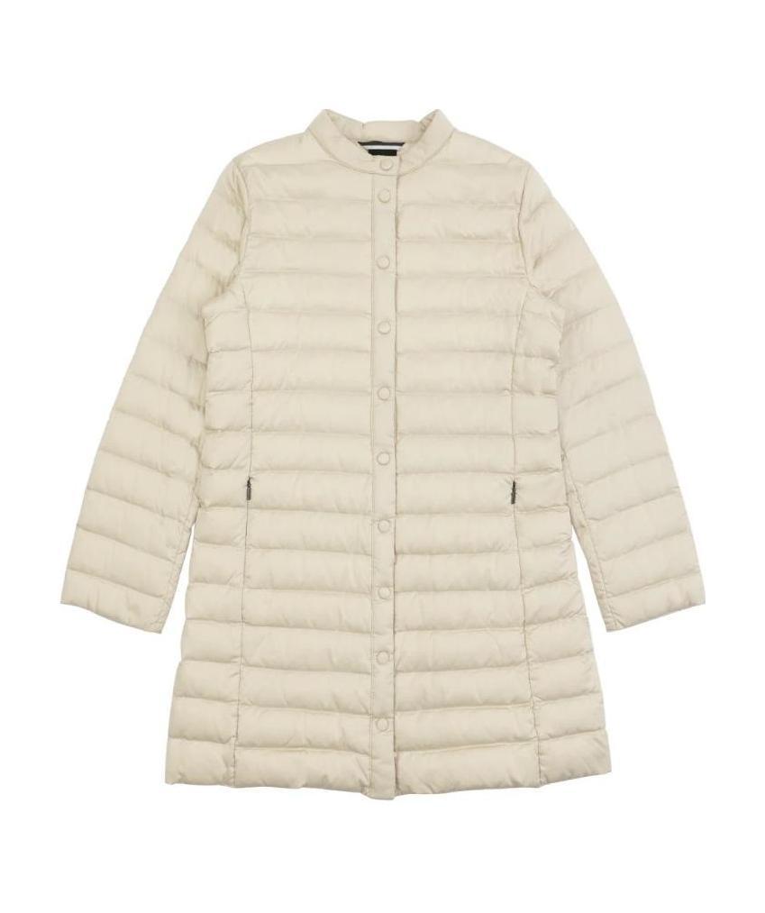 Weekend Max Mara Logo Quilted Down Jacket In White