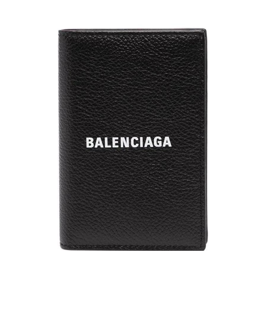 Balenciaga Logo-print Bi-fold Wallet In Black