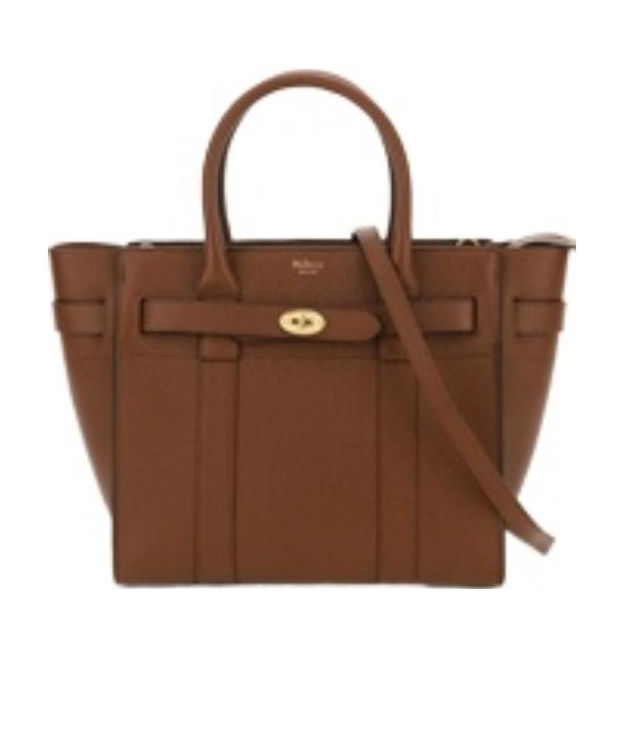Mulberry Small Zipped Bayswater Tote Bag Brown In Brown