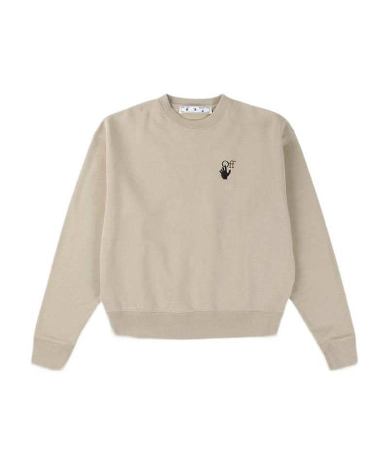Off-white Off Logo Print Arrows Sweatshirt In Nude