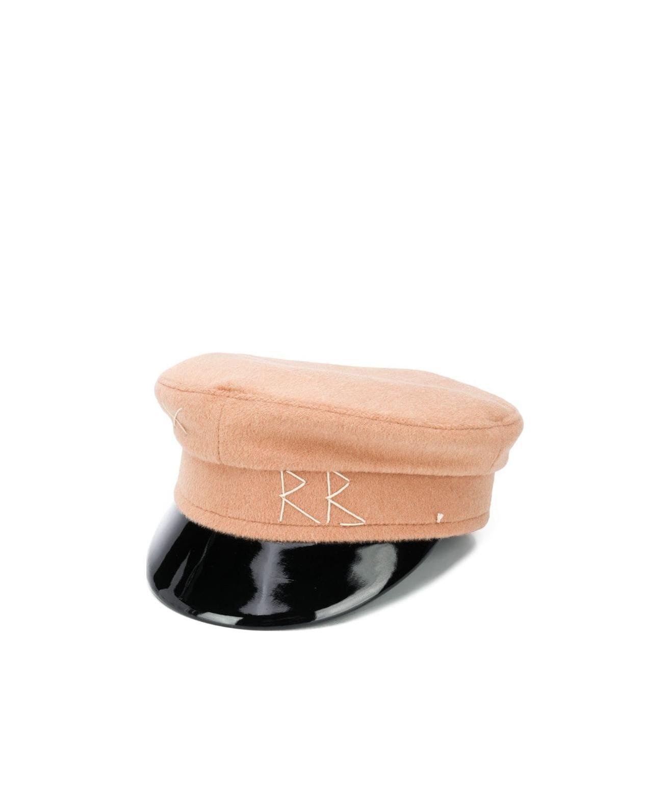 Ruslan Baginskiy Baker Boy Wool Cap In Nude