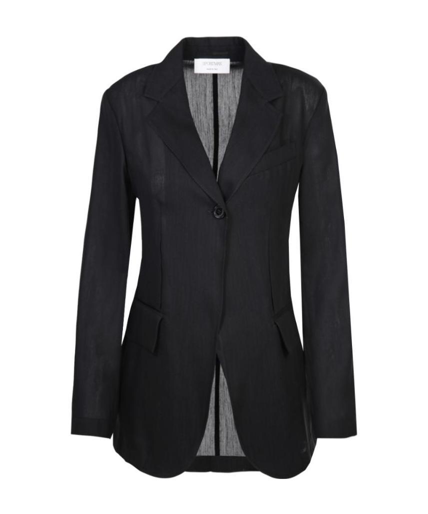 Sportmax Single-breasted Casual Jacket In Black