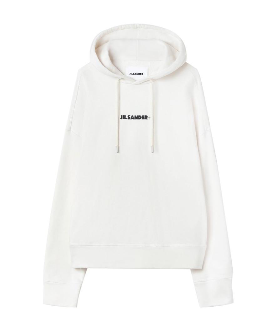 Shop Jil Sander Logo-print Hoodie In White