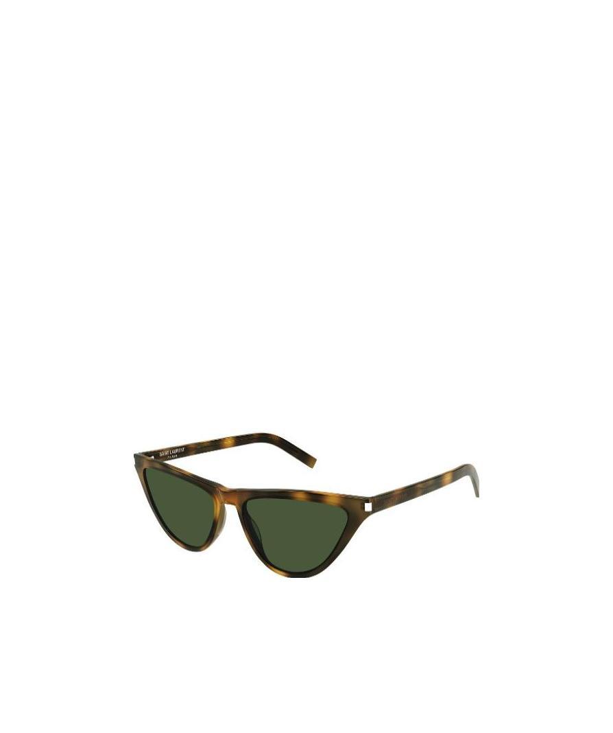 Saint Laurent Tortoiseshell-effect Sunglasses In Green