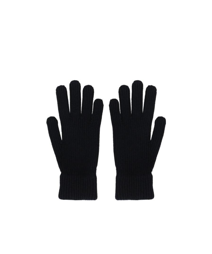 Giorgio Armani Cashmere Knitted Gloves In Black