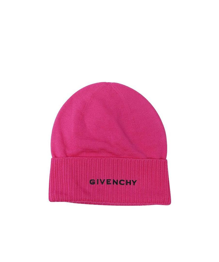 Givenchy Logo-motif Knitted Beanie In Pink