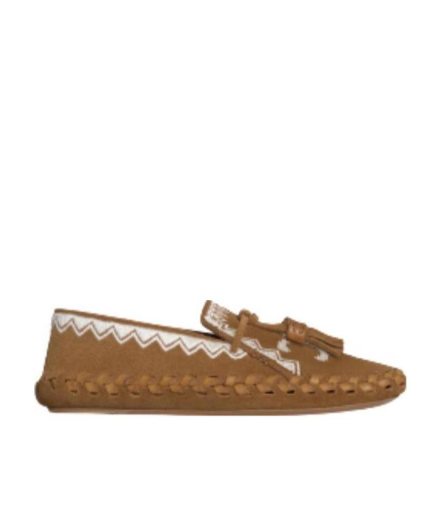 Celine Marlou Flat Slip-on In Suede Calfskin
