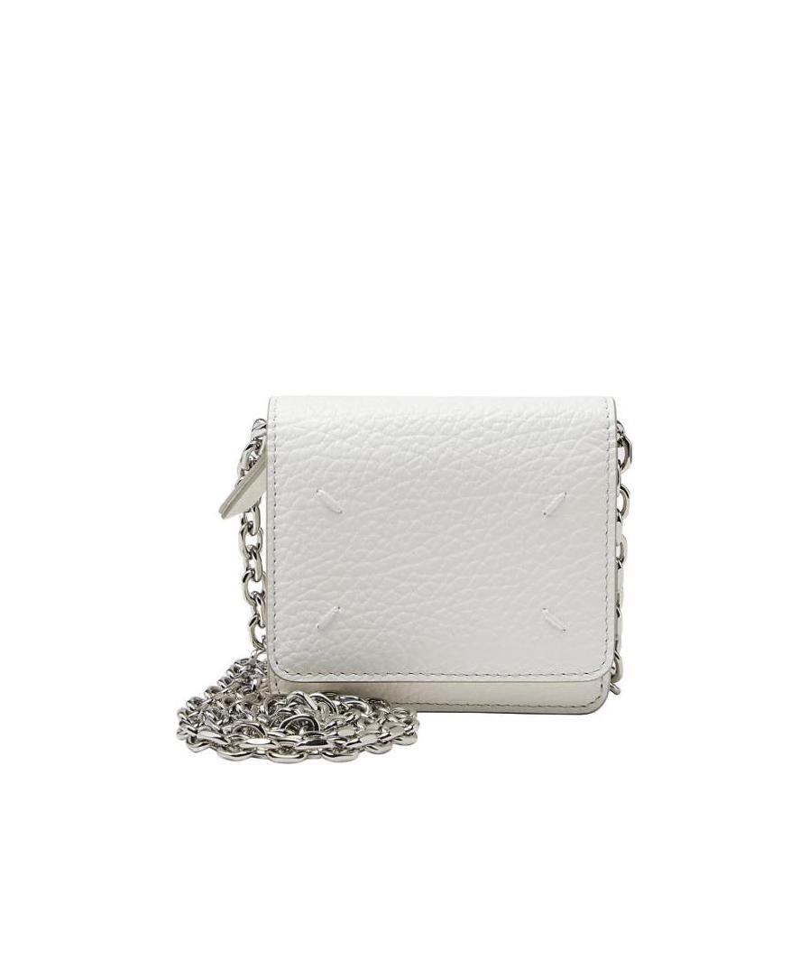 Maison Margiela Four Stitch Chain-link Wallet In White
