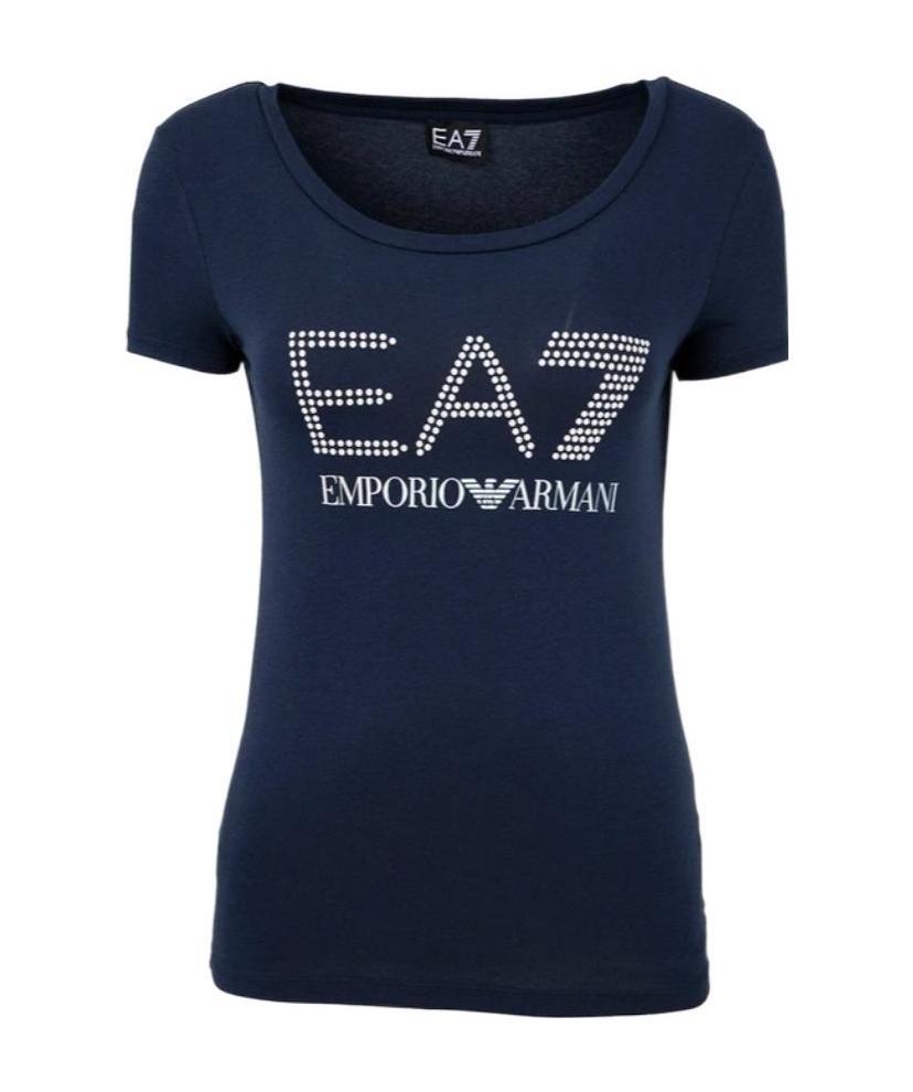 EMPORIO ARMANI NAVY BLUE LOGO T-SHIRT 