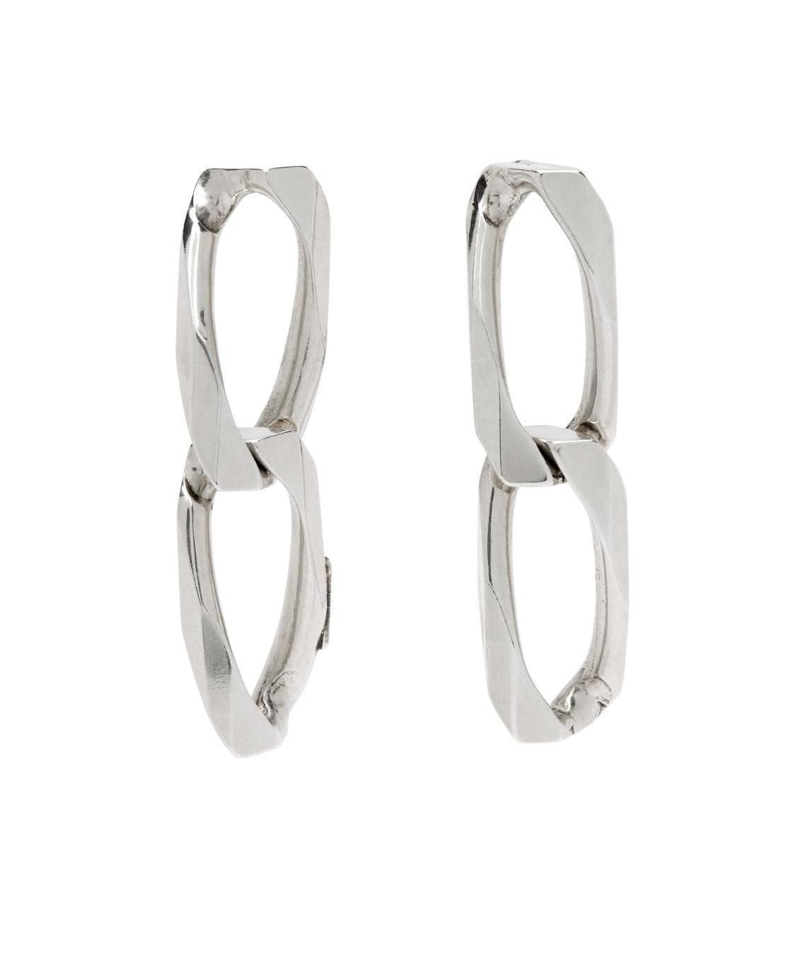 Emanuele Bicocchi Link Drop Earrings In Silver