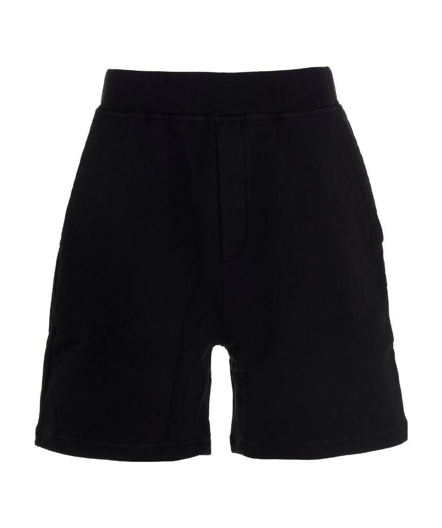 Dsquared2 Logo-print Cotton Track Shorts In Black