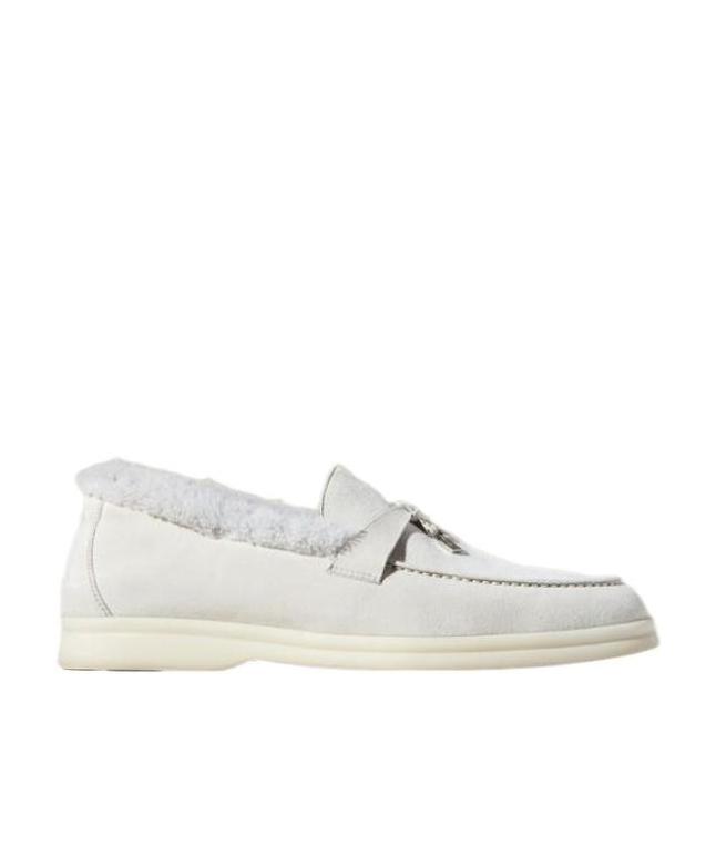Loro Piana Lacing Loafers In White