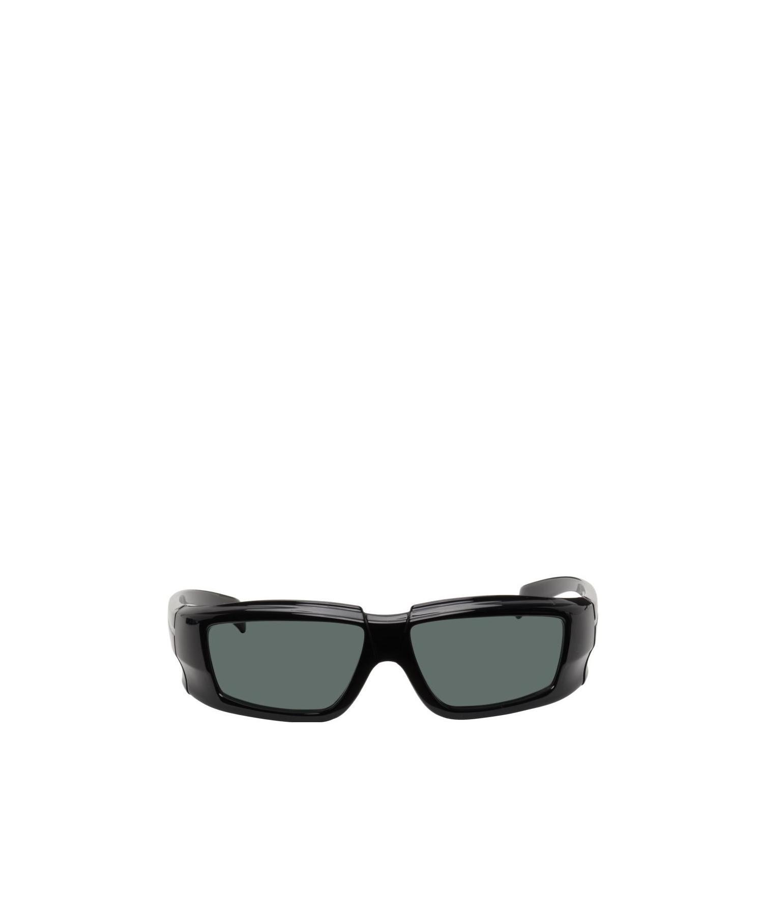Rick Owens Rectangle-frame Sunglasses In Black