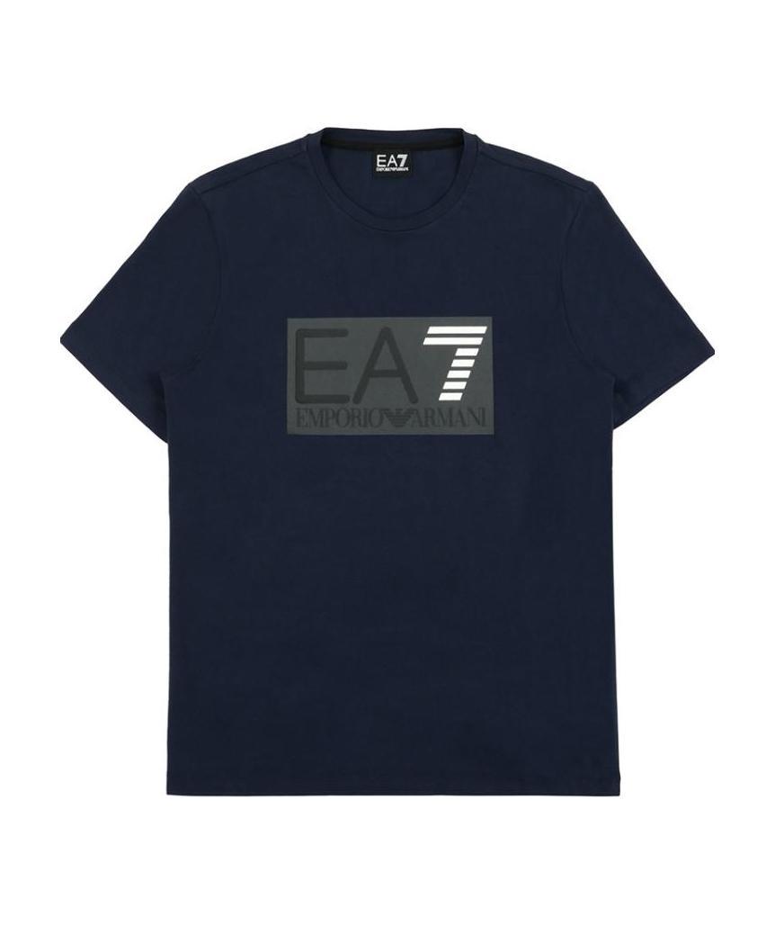 EA7 LOGO PRINTED T-SHIRT WITH ROUND NECK