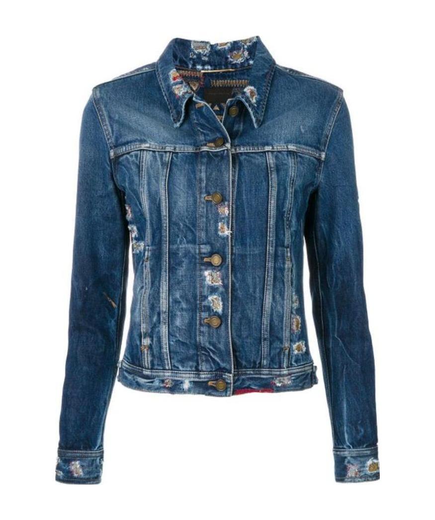 Saint Laurent A Well-fitting Denim Coat In Blue
