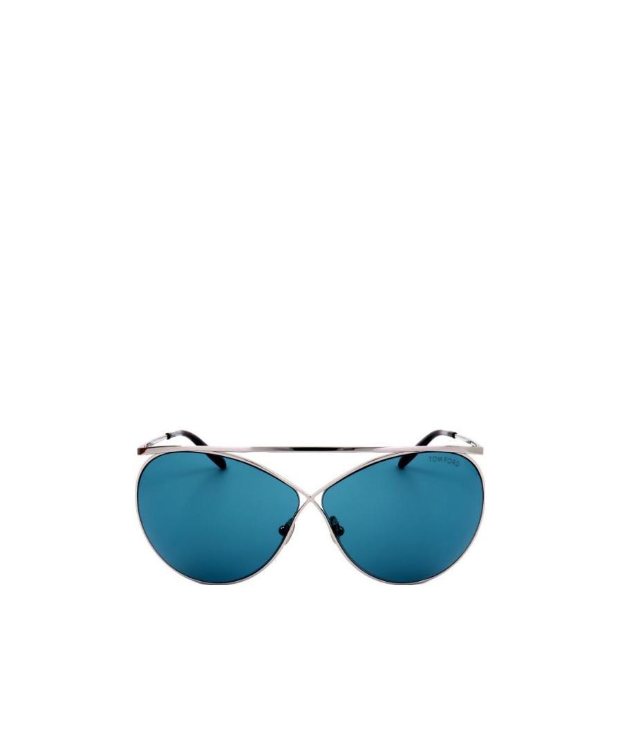 Tom Ford Logo Sunglasses In Blue