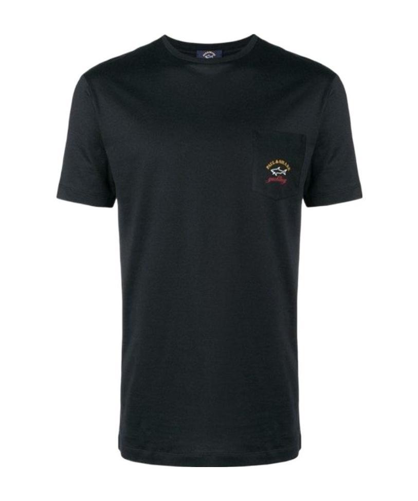 Shop Paul & Shark Round-necked T-shirt In Black