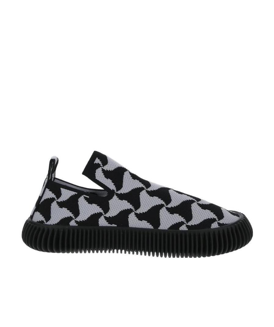 Bottega Veneta Ripple Wave Patter Slip-on Sneakers In Black