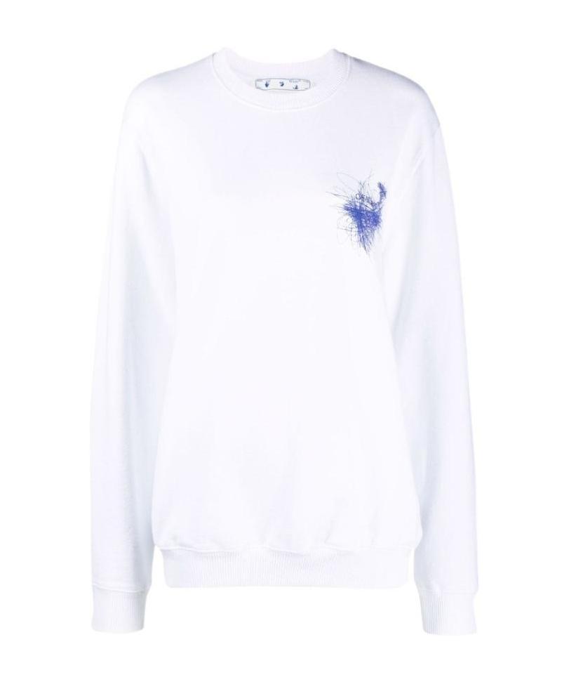 Off-white Pen Arrow Logo Sweatshirt In White
