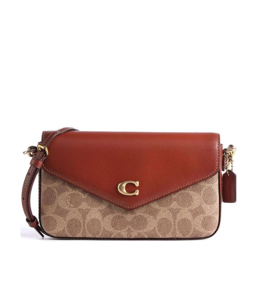 Coach Monogram-pattern Crossbody Bag In Brown