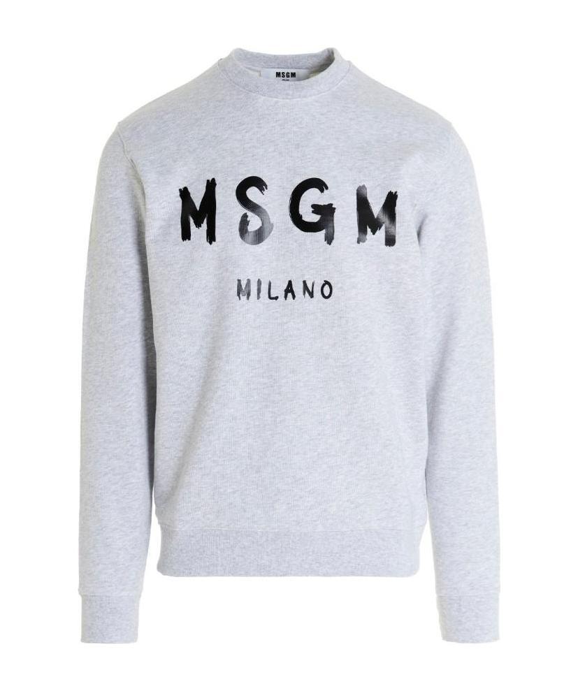 Msgm Printed Leisure Sweater In White