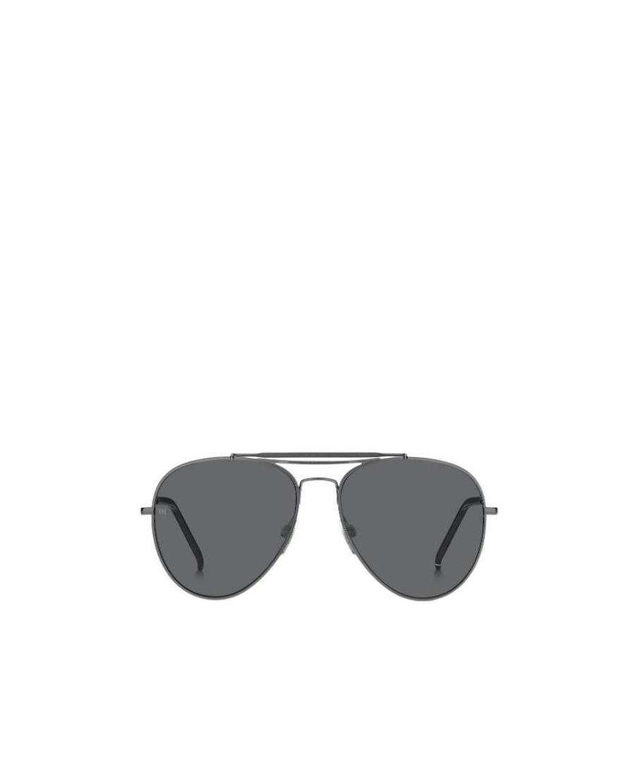 Tommy Hilfiger Logo Sunglasses In Gray