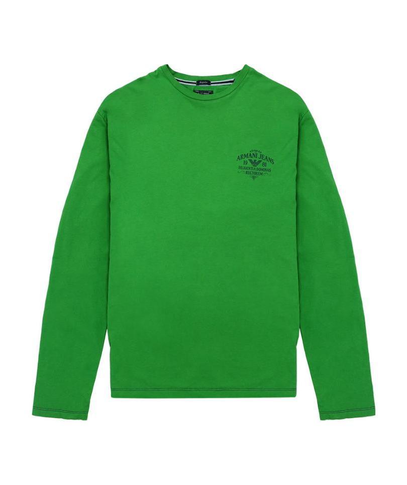 ARMANI JEANS T-SHIRT WITH ROUND NECK AND LONG SLEEVES